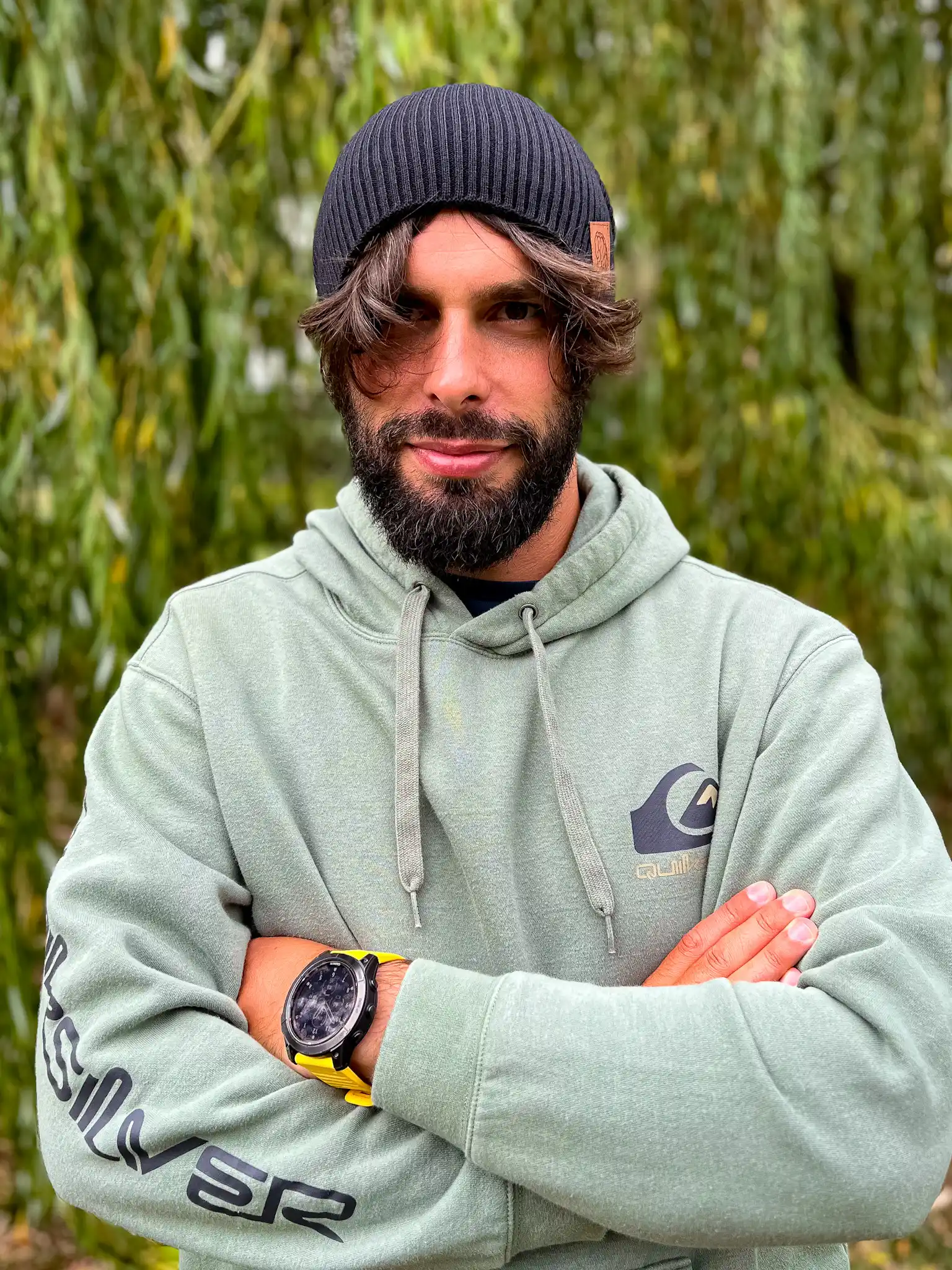 Męska bawełniana czapka logo ekoskórka "Czarny" 13 Slouchy czapka męska, 100% cotton balck
