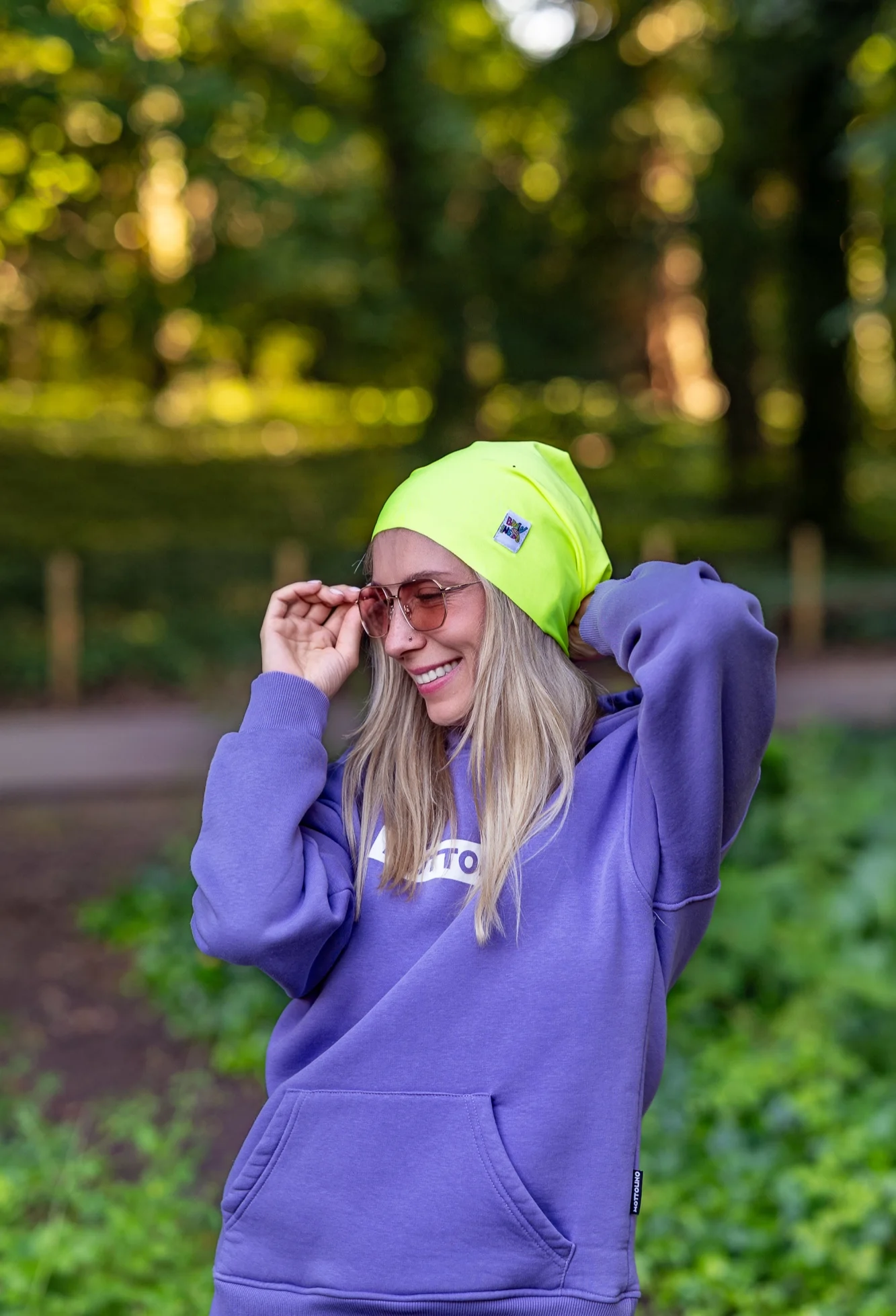 Czapka materiałowa "Neonowy żółty" 29 czapka na rower