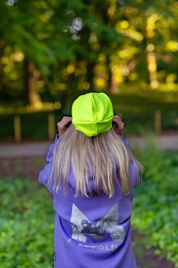 Czapka materiałowa "Neonowy żółty" 11 czapka przejściowa damksa