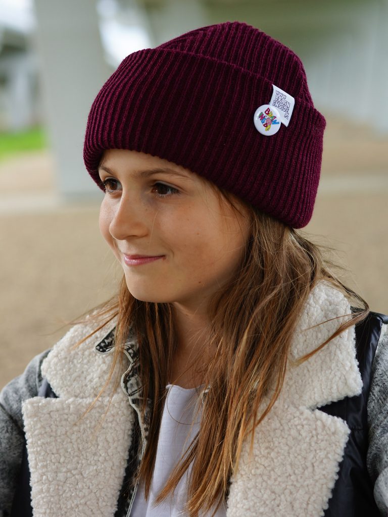 Czapka beanie dla dziecka bordo