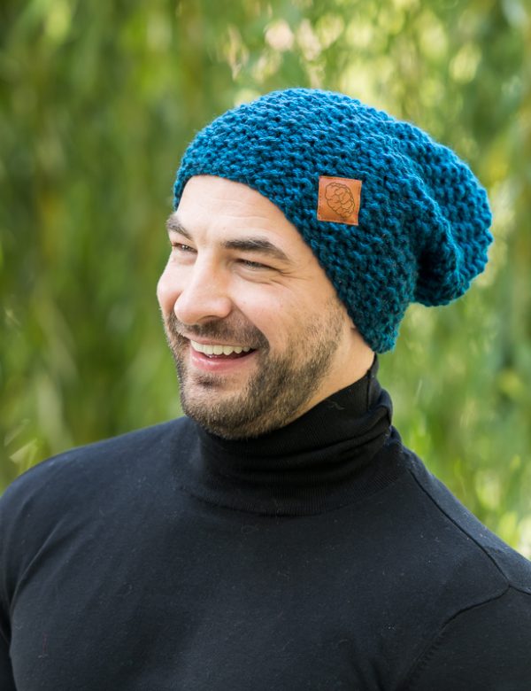 Męska czapka zimowa slouchy NEVERLAND "Morski" 4 Czapka zimowa slouchy morski