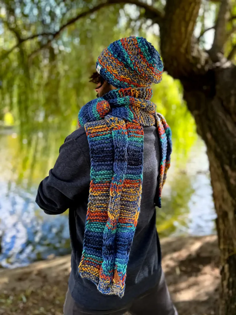 GLOWNE Cieply szal handmade dla mezczyzny