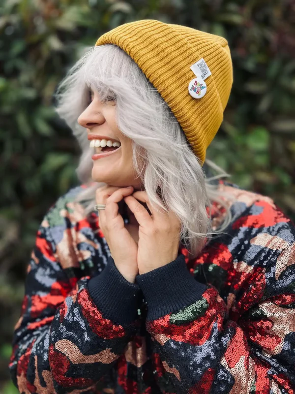 Czapka beanie z bawełny logo kolorowe "Miodowa musztarda" 14 Glowne 22 1