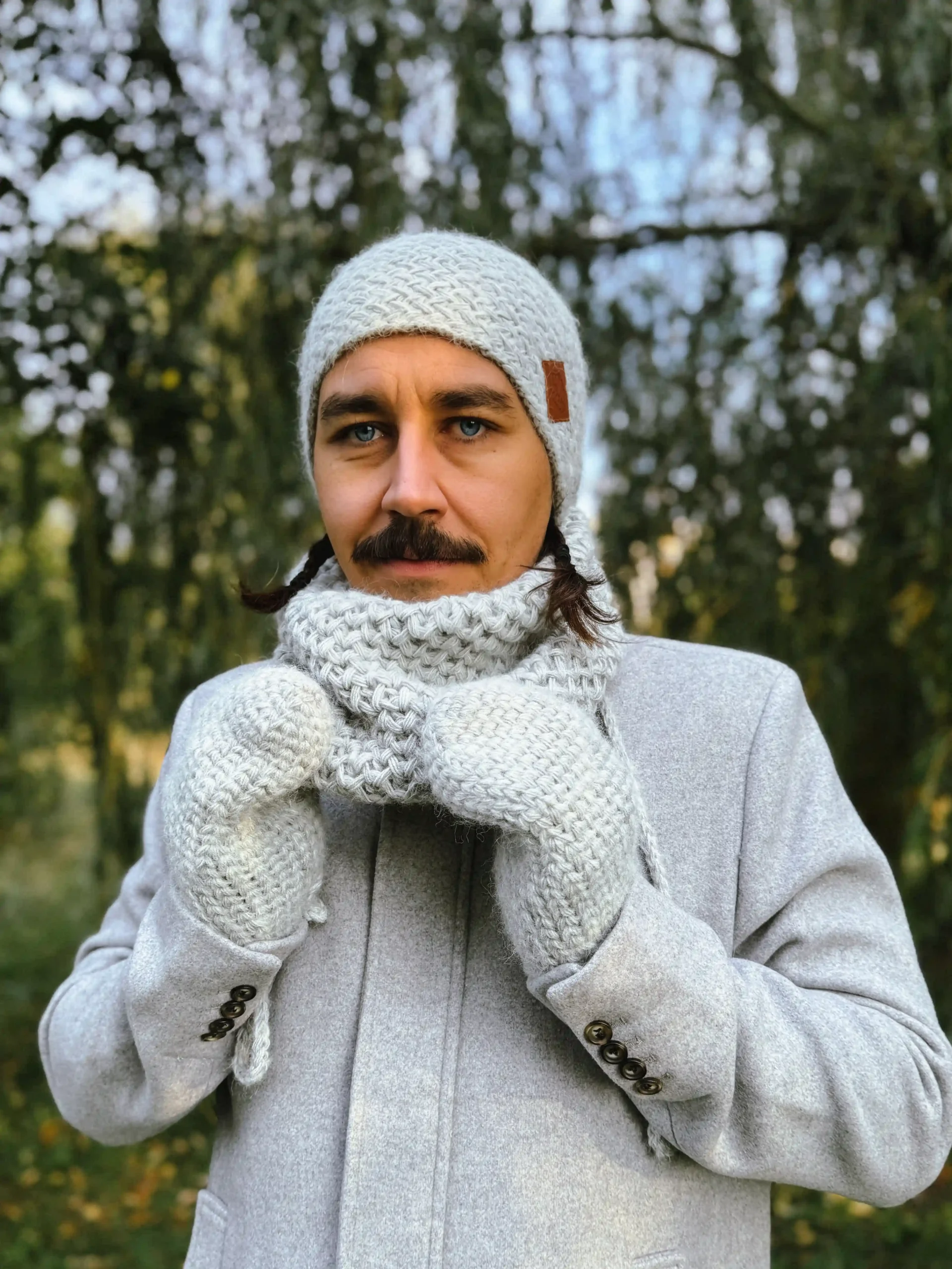 Męska czapka MERINO Explorer "Wybielony szary" 34 beanie 1 scaled 2
