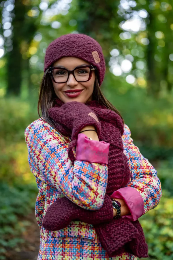 Czapka MERINO Explorer "Bordo" 16 beanie bordowa merino