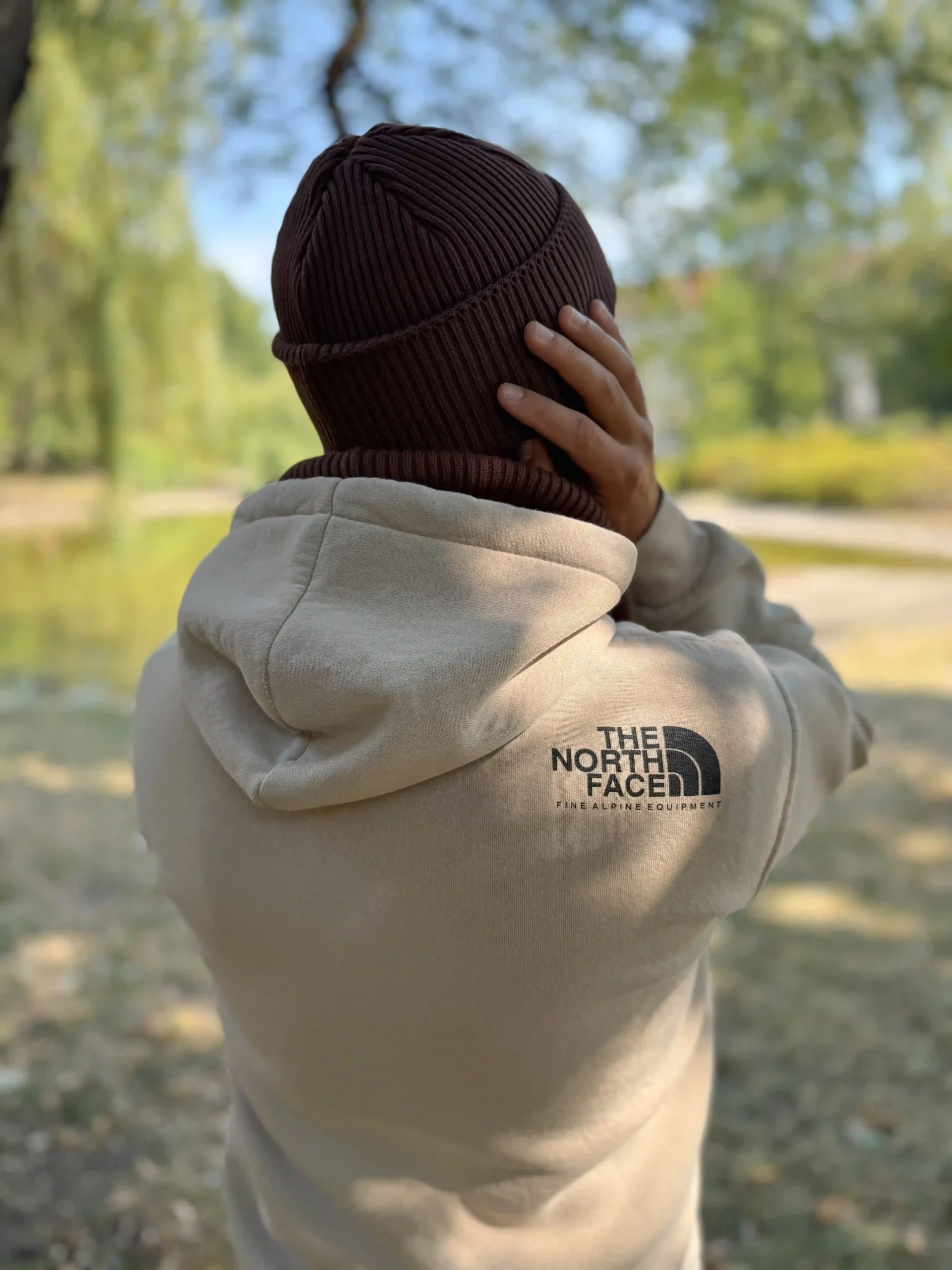 Męska czapka beanie z bawełny logo kolorowe "Brąz" 22 beanie braz scaled 1
