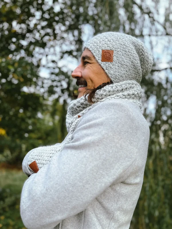 Męska czapka MERINO Explorer "Wybielony szary" 11 beanie czapka scaled 2