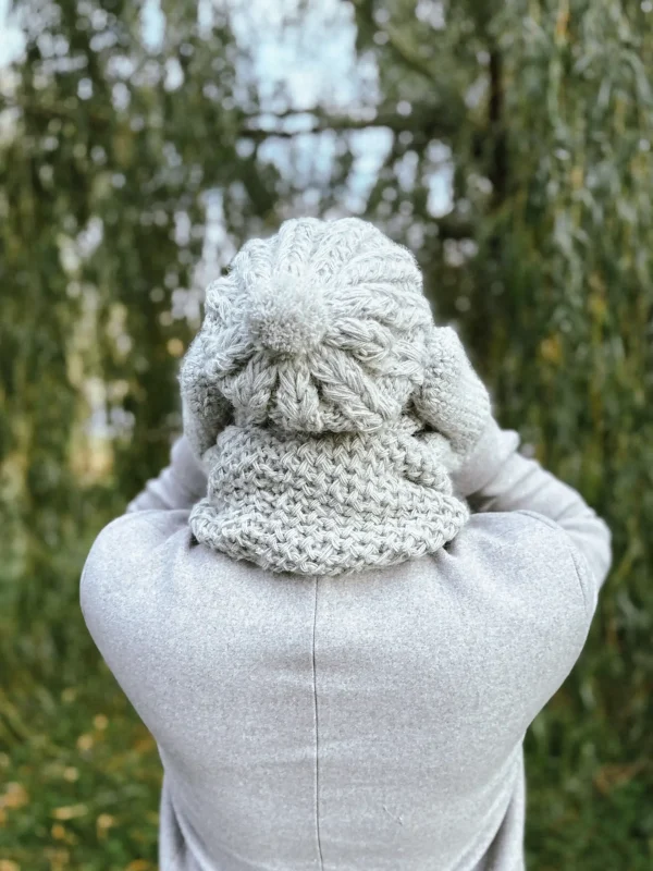 Męska czapka MERINO Smile "Wybielony szary" + podszewka JEDWAB 14 beanie kaszmir scaled 1