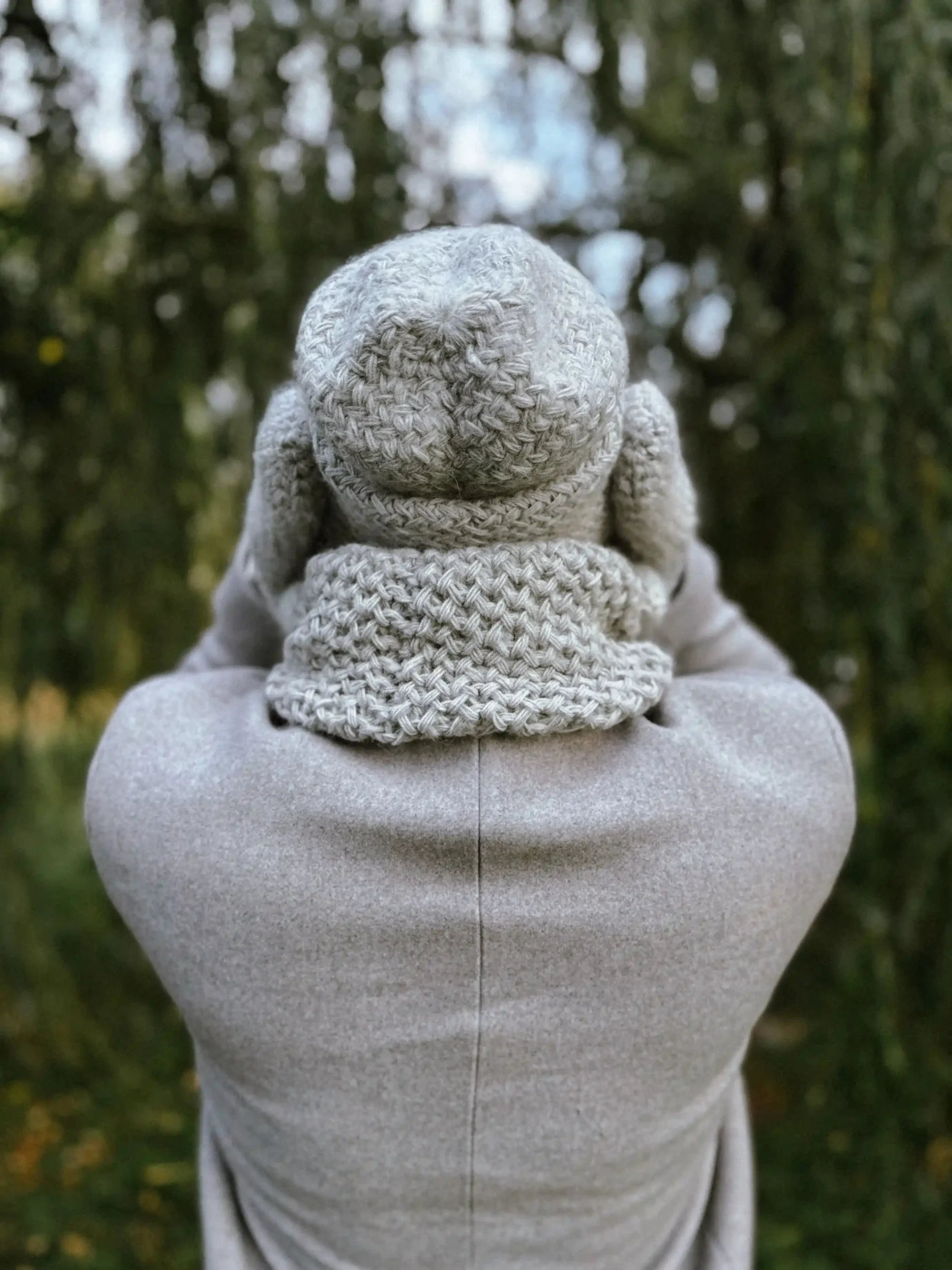 Męska czapka MERINO Explorer "Wybielony szary" 35 beanie szara scaled 1