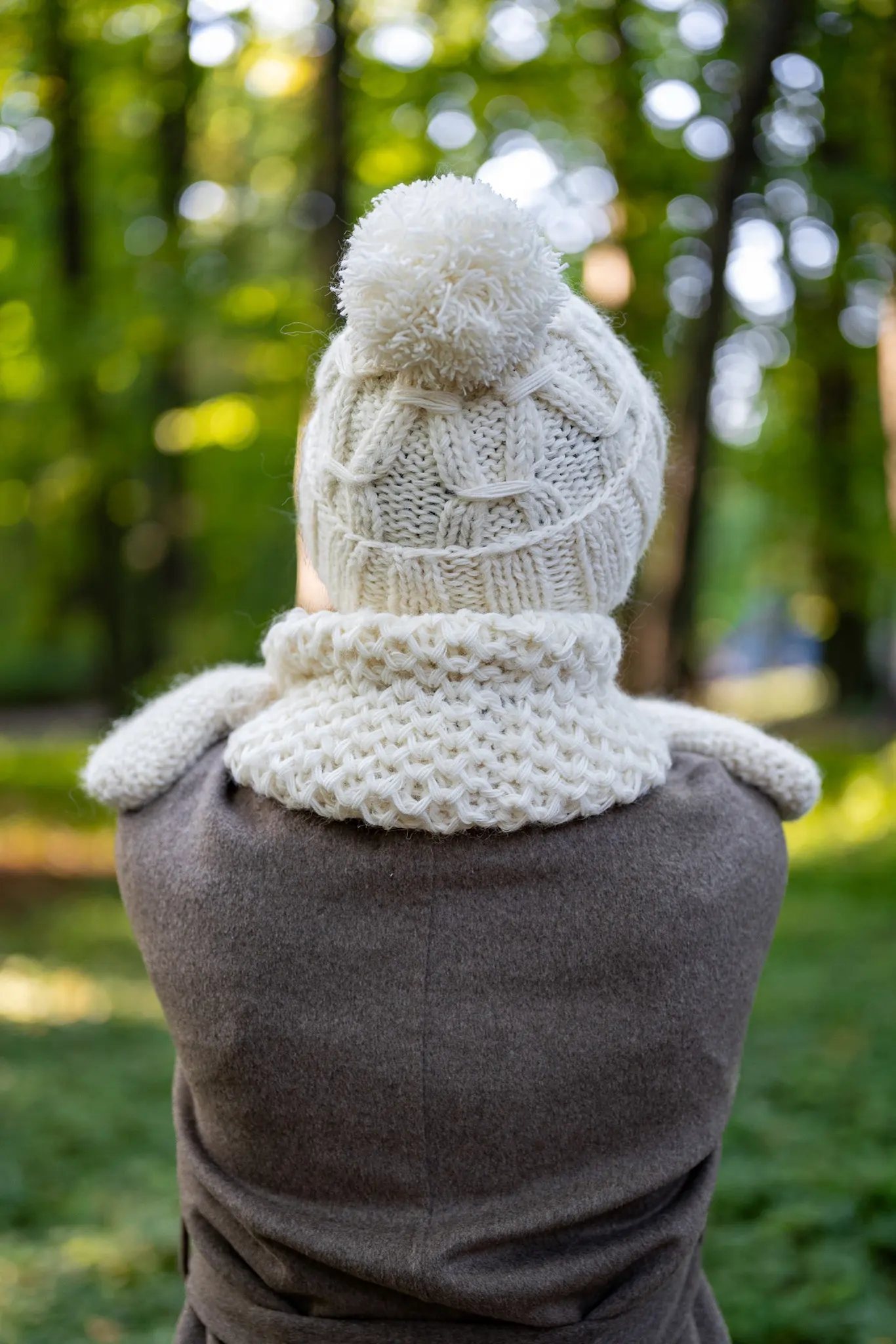 Czapka MERINO Euforia "Beżowy ecru" 17 bezowa czapka merino