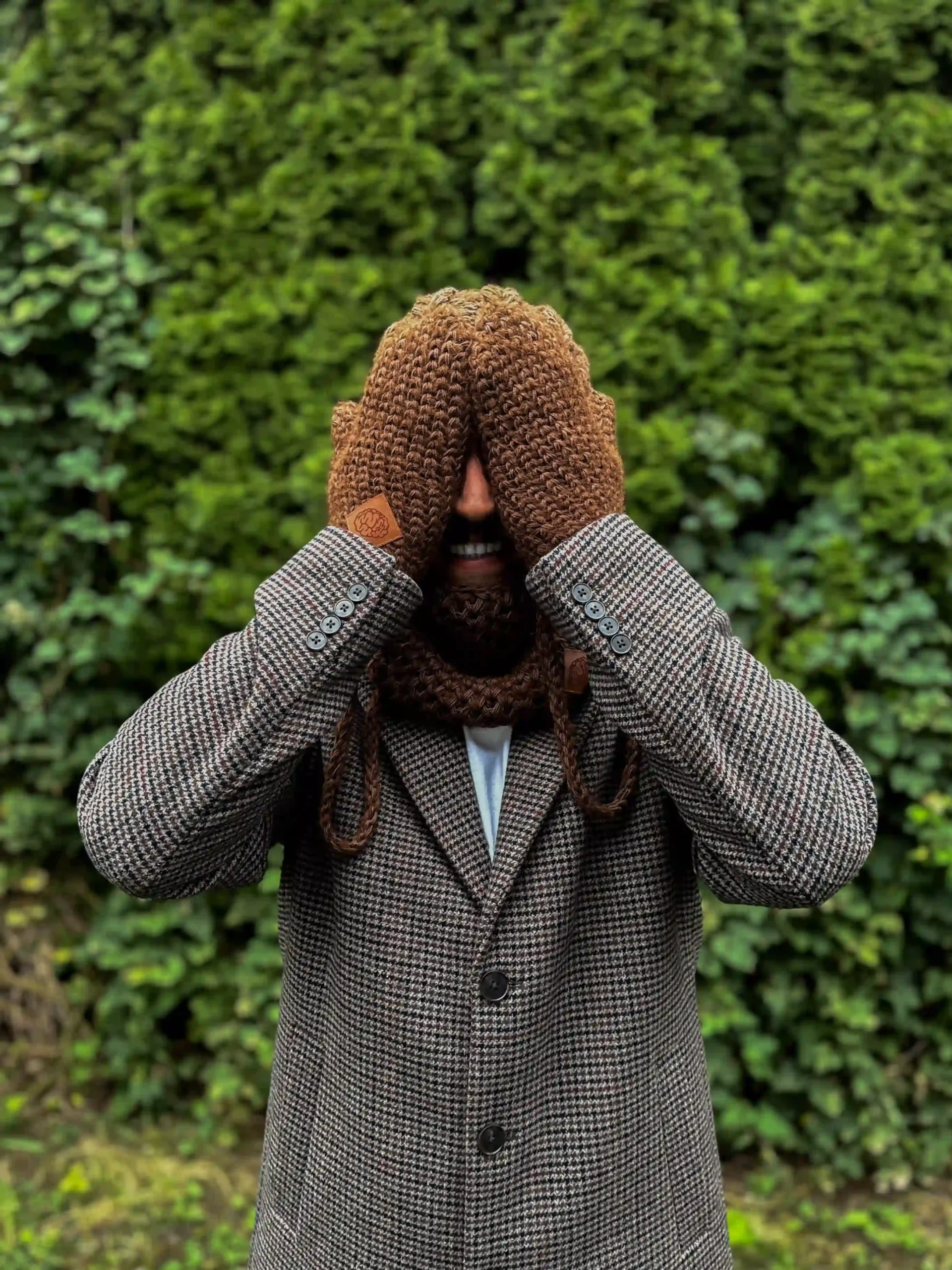 Męskie rękawiczki MERINO "Brąz" 143 brazowe rekawiczki merino scaled 1