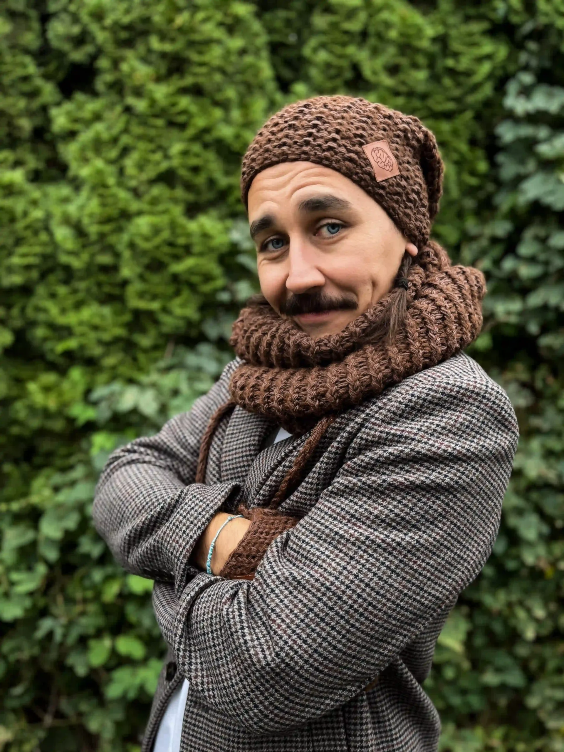 Męski komin MERINO "Brąz" 152 brazowy komin merino scaled 1