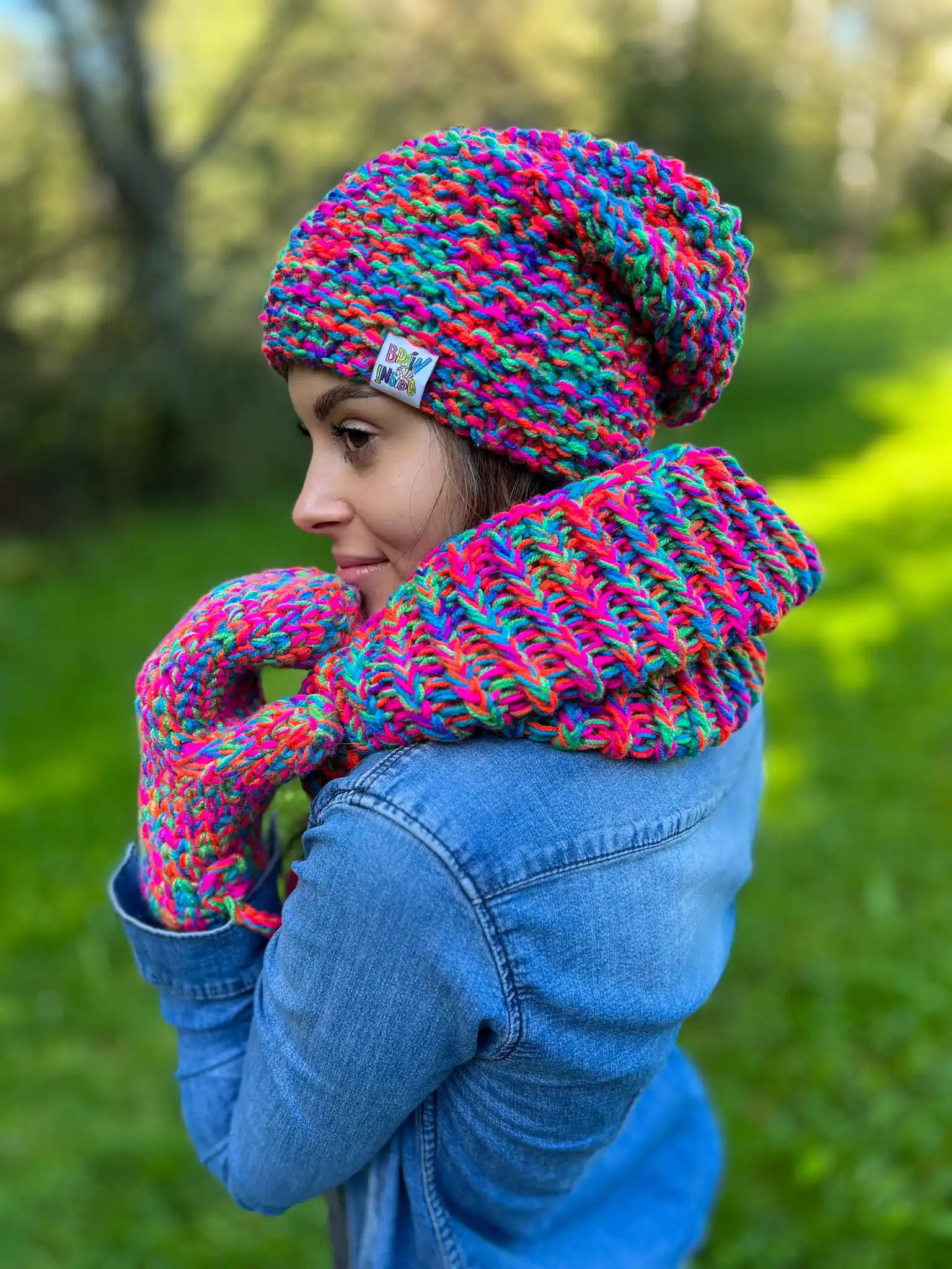 Komin ręcznie robiony "Kolorki" 33 cieple zimowe dodatki handmade