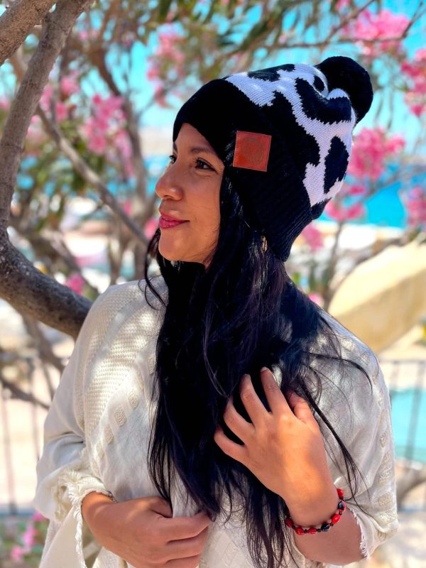 cow print beanie scaled 1