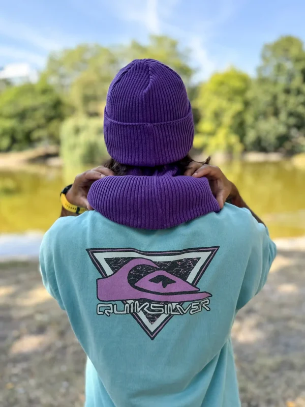 Męska czapka beanie z bawełny logo kolorowe "Fiolet" 13 czapka bawelniana meska scaled 1