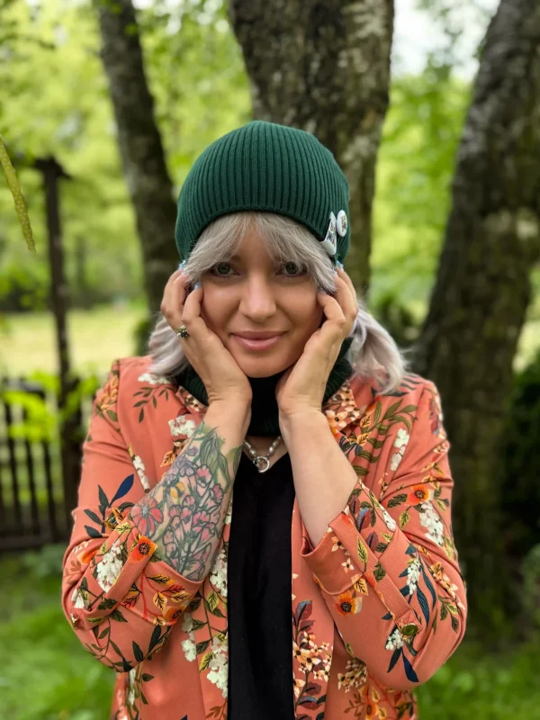 czapka beanie baggy bawelniana zielona scaled 1