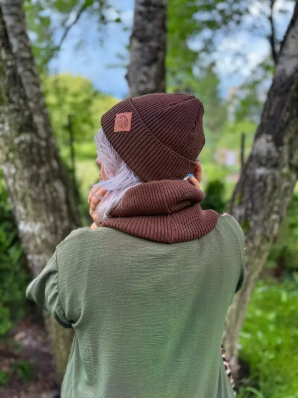 czapka beanie bawelna brazowa scaled 1