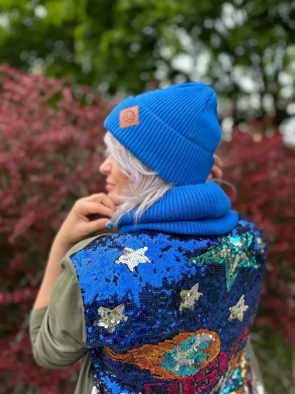 czapka beanie bawelniana niebieska scaled 1
