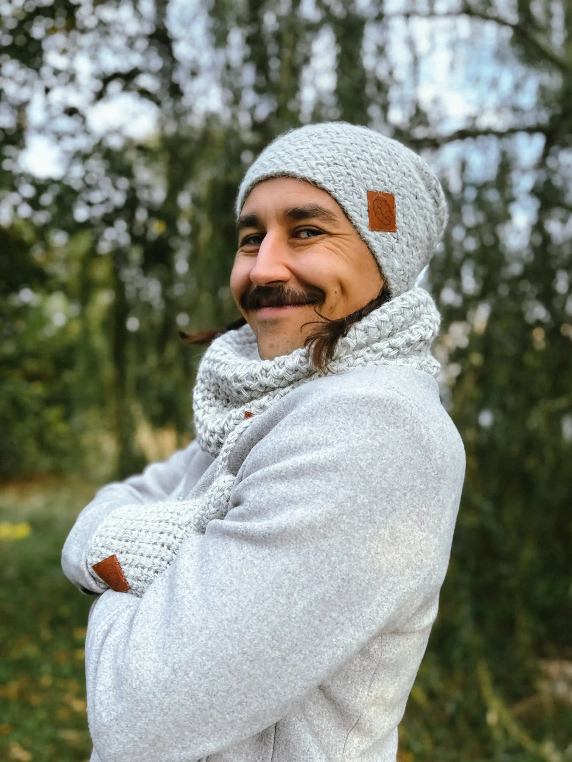 Męska czapka MERINO Explorer "Wybielony szary" 29 czapka beanie scaled 1