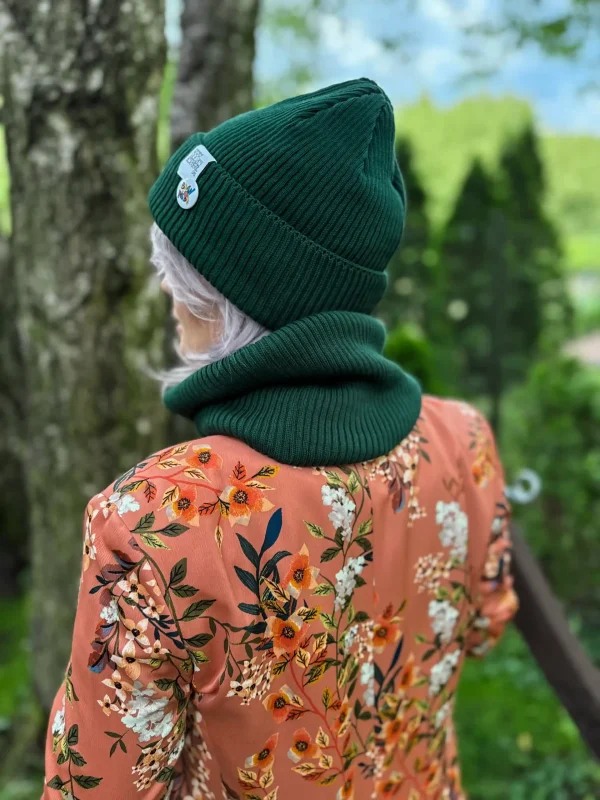 Czapka beanie z bawełny logo kolorowe "Zielony" 12 czapka beanie zielona scaled 1