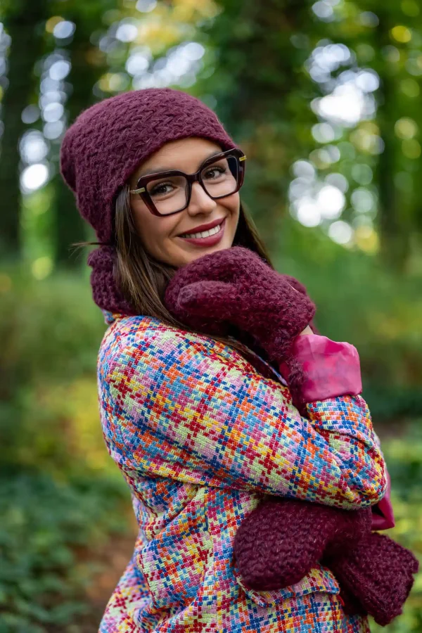 czapka bordo merino 1