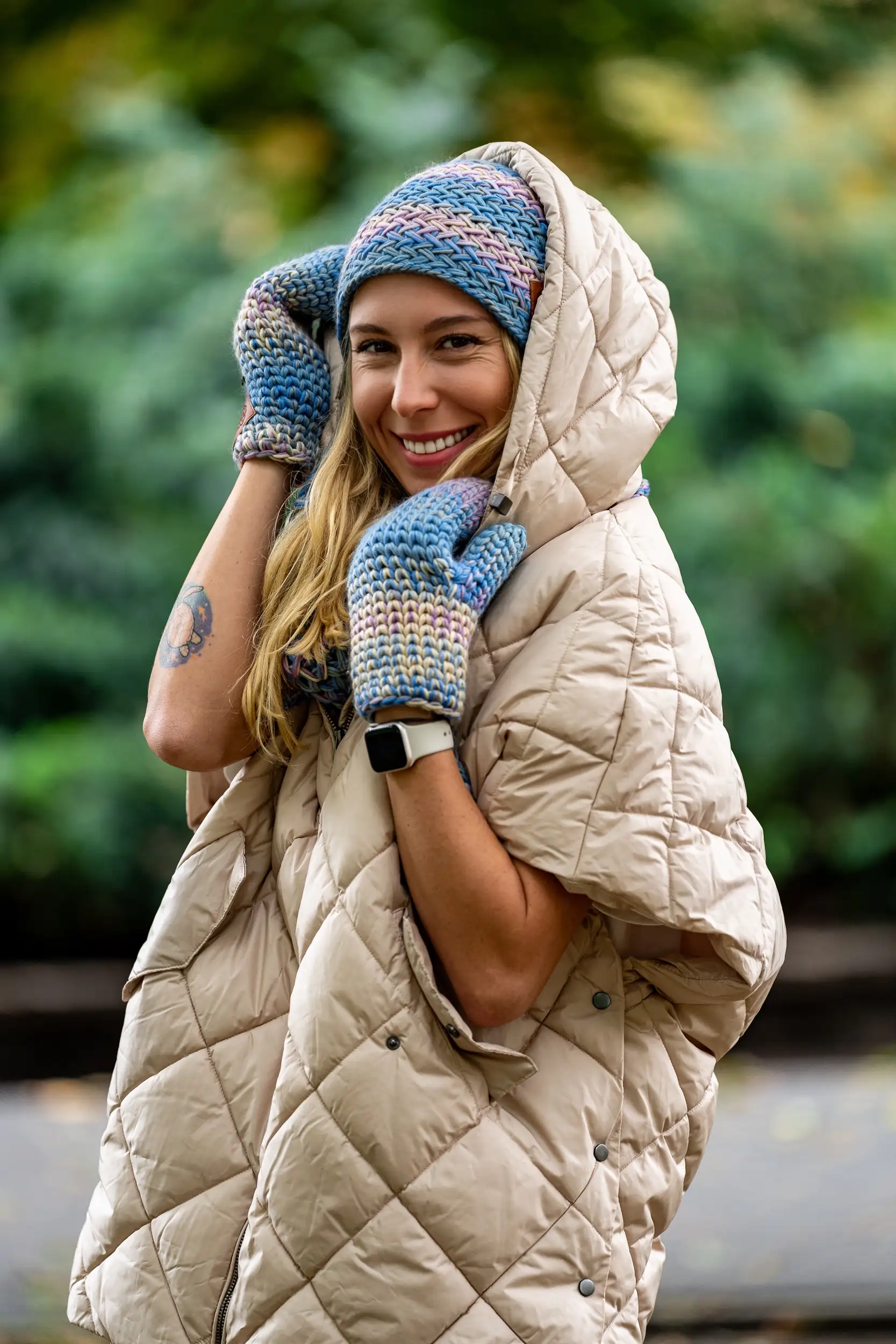 Czapka MERINO 100% Explorer "Pastele" 78 czapka dla blondynki pastele