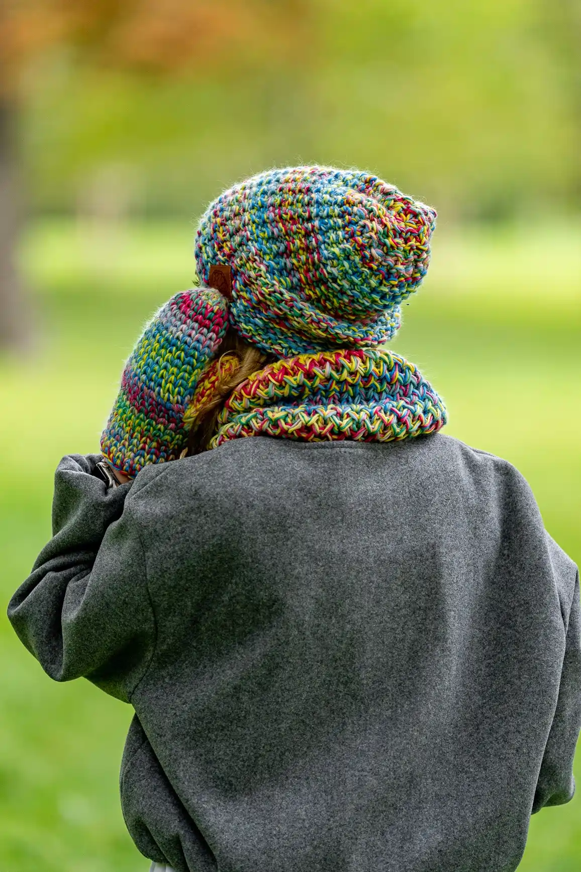 Czapka MERINO Neverland "Cukierki" + podszewka BAWEŁNA 30 czapka dla kobiety kolorowa