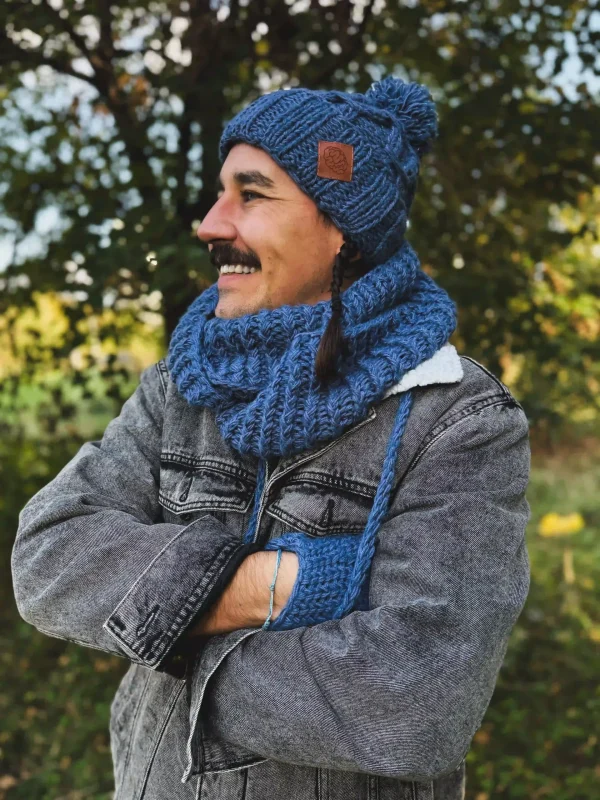 Męska czapka MERINO Euforia "Ciemny niebieski" 20 czapka handmade 1 scaled 1