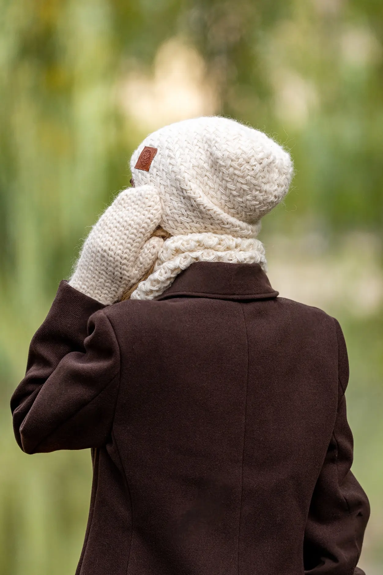 Czapka MERINO Explorer “Beżowy ecru” 209 czapka i rekawiczki merino