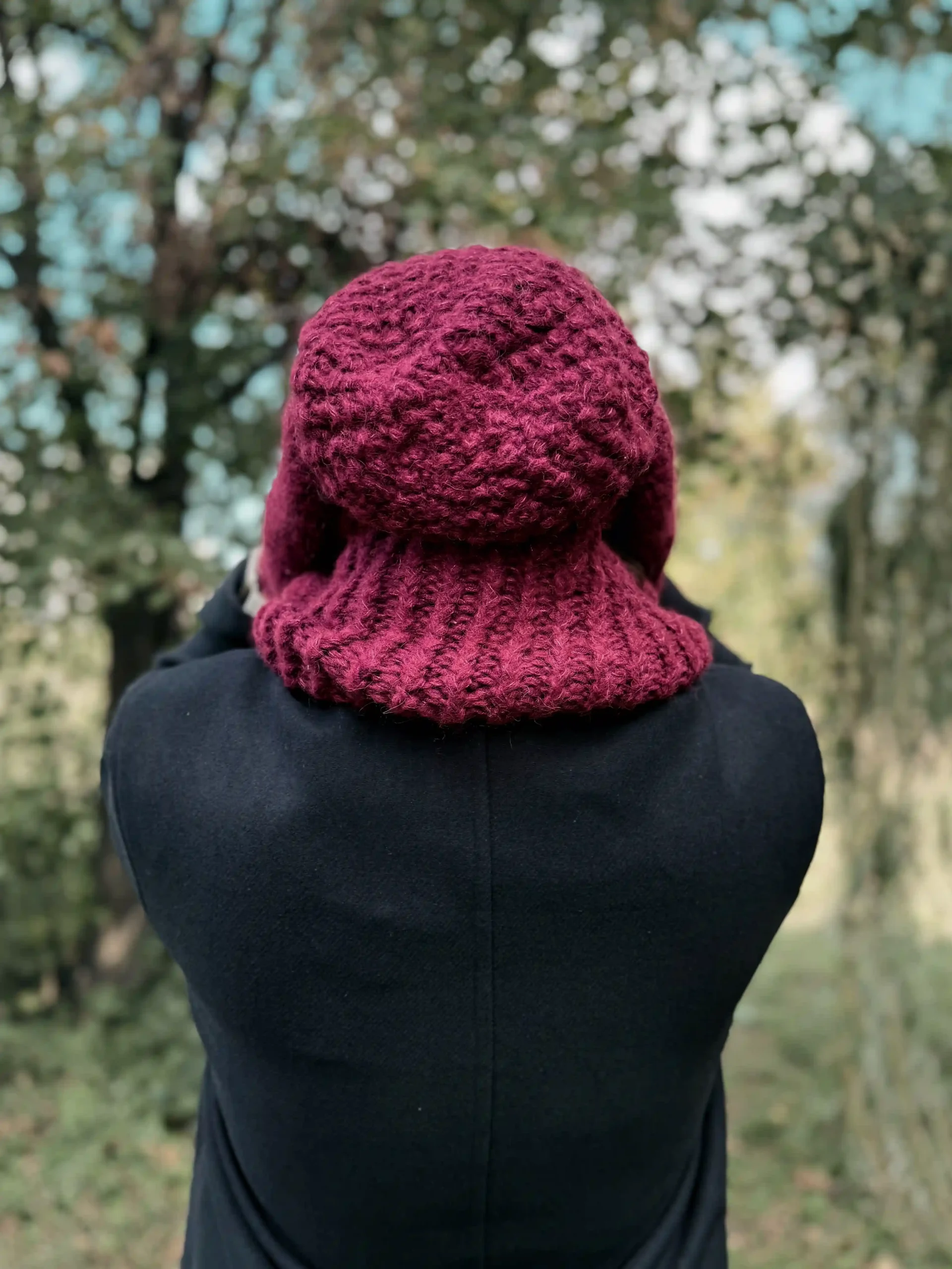 Męska czapka MERINO Neverland "Bordo" + podszewka JEDWAB 49 czapka merino bordowa scaled 1