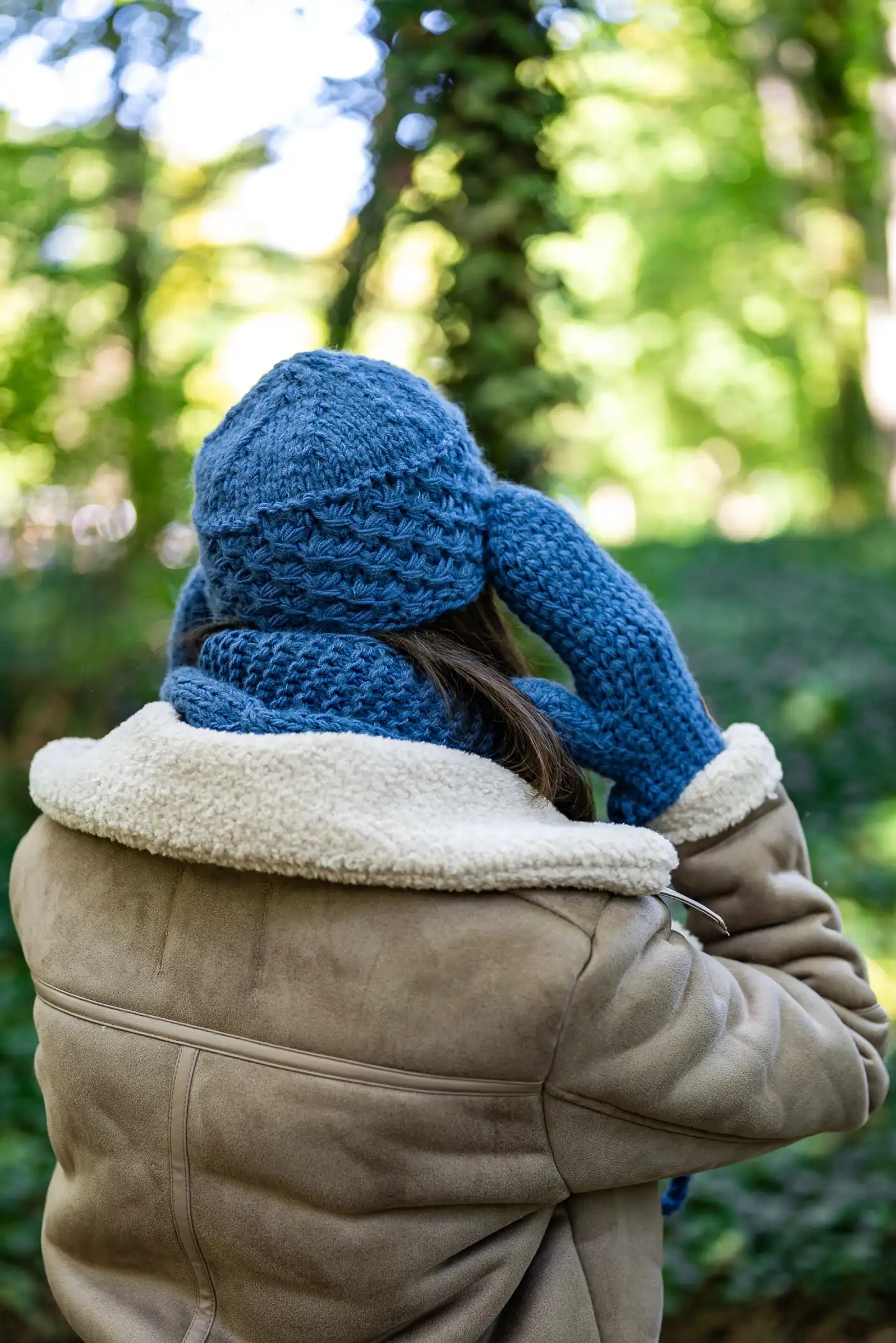 Czapka MERINO Hope "Ciemny niebieski" + podszewka JEDWAB 39 czapka merino niebieska jedwab