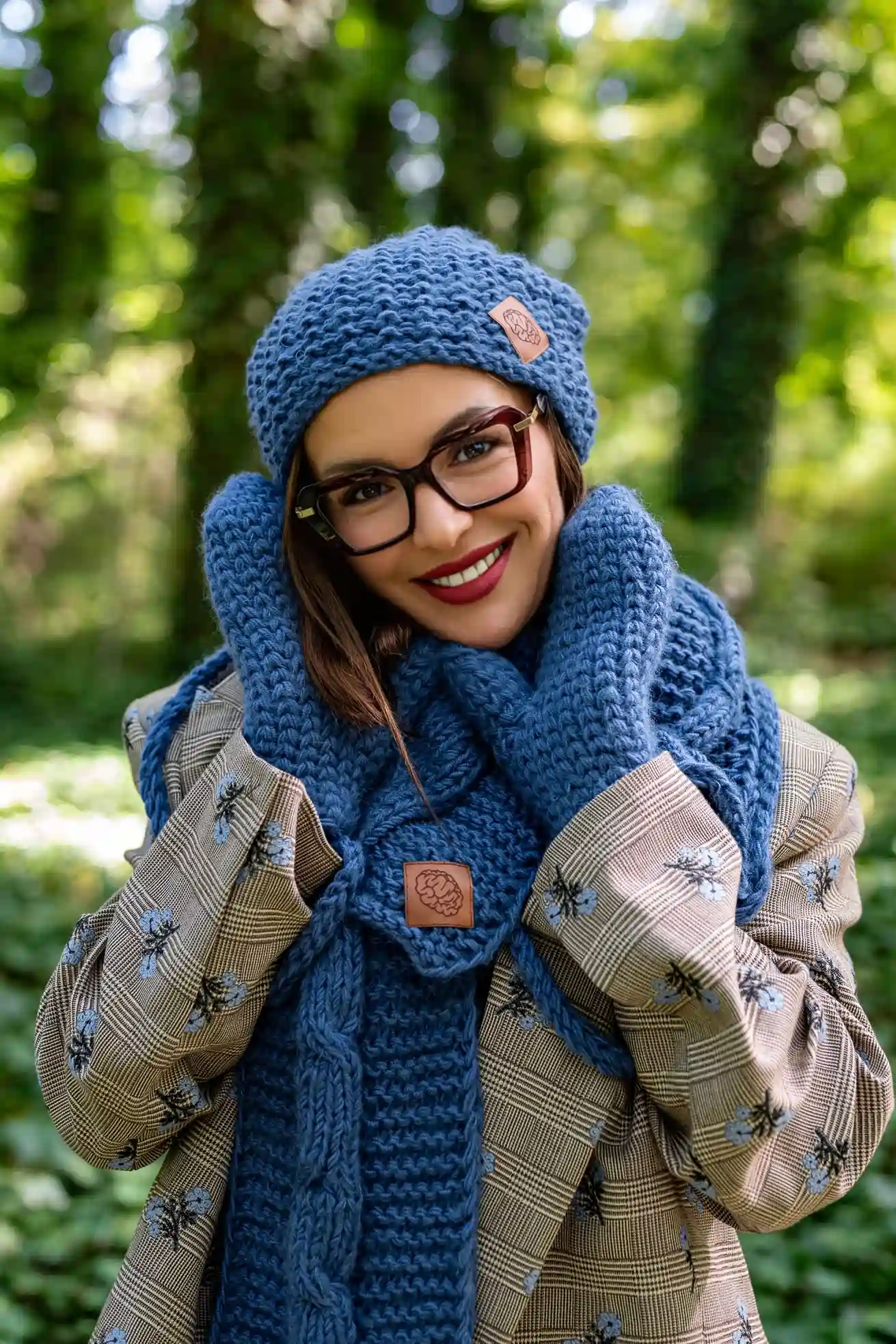 Czapka MERINO Neverland "Ciemny niebieski" + podszewka JEDWAB 156 czapka merino niebieska