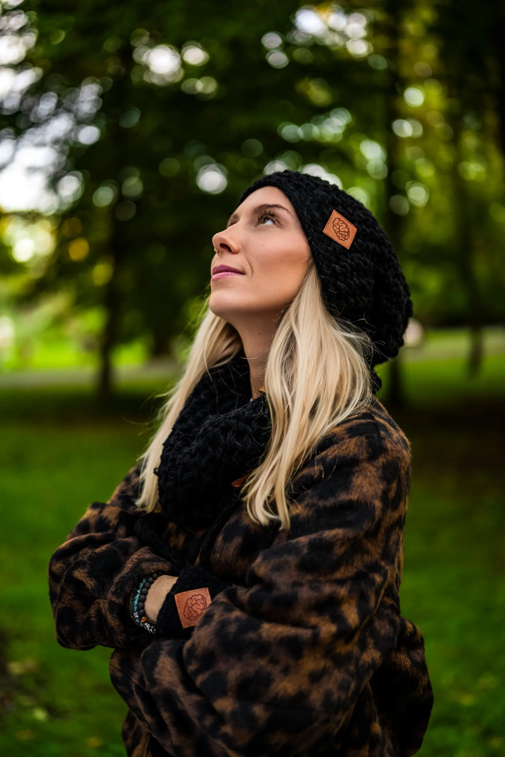 Czapka MERINO Neverland "Czarny" + podszewka JEDWAB 46 czapka merino podszyta jedwabiem 1