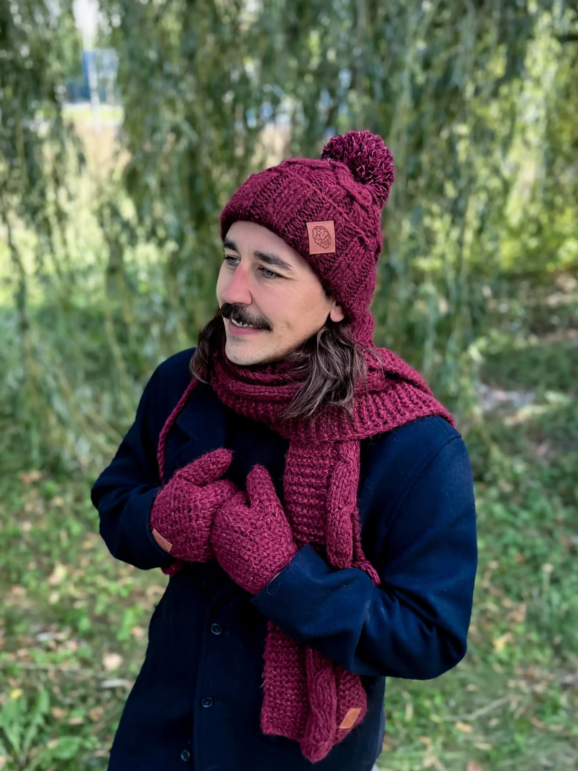 Męska czapka MERINO Euforia "Bordo" 33 czapka meska merino scaled 1