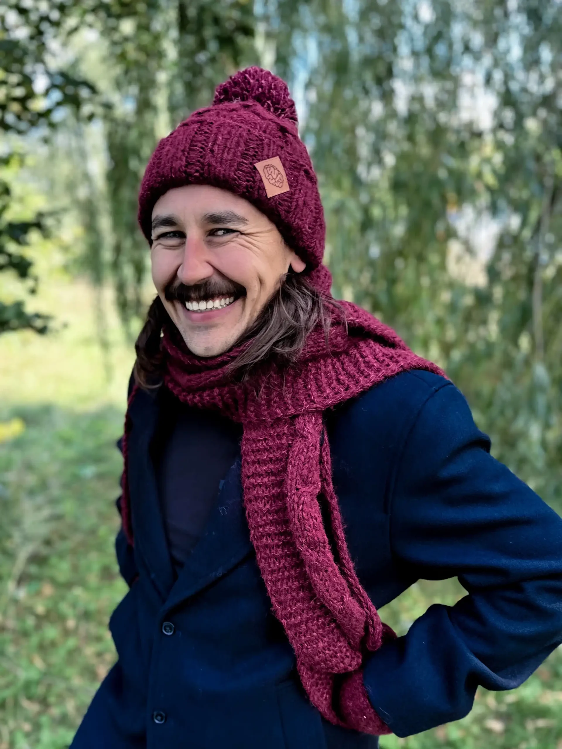 Męska czapka MERINO Euforia "Bordo" 31 czapka meska z merynosa scaled 1