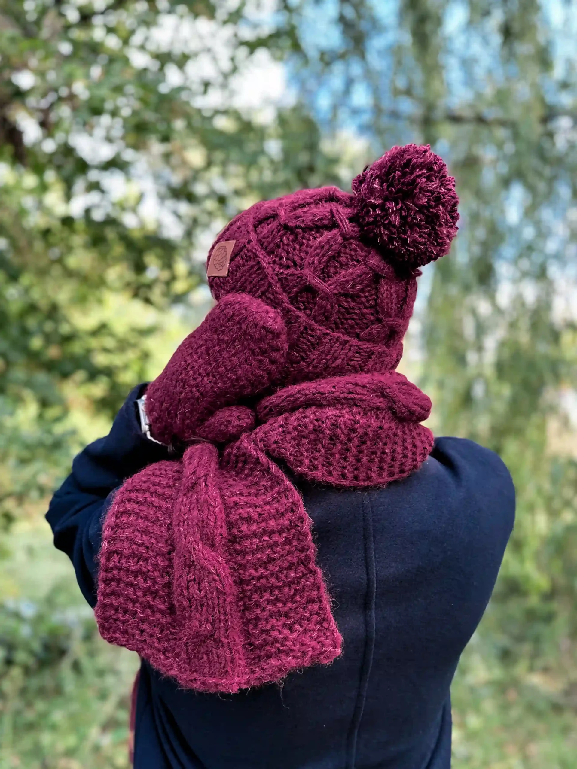 Męska czapka MERINO Euforia "Bordo" 30 czapka welniana meska scaled 1
