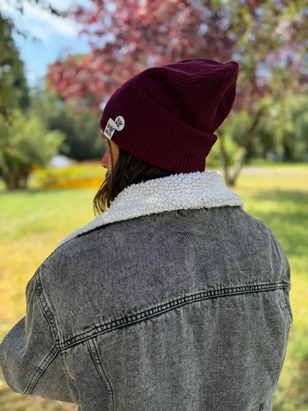 Męska czapka slouchy logo kolorowe "Bordo" 14 czapka z logo firmowym 2 scaled 1