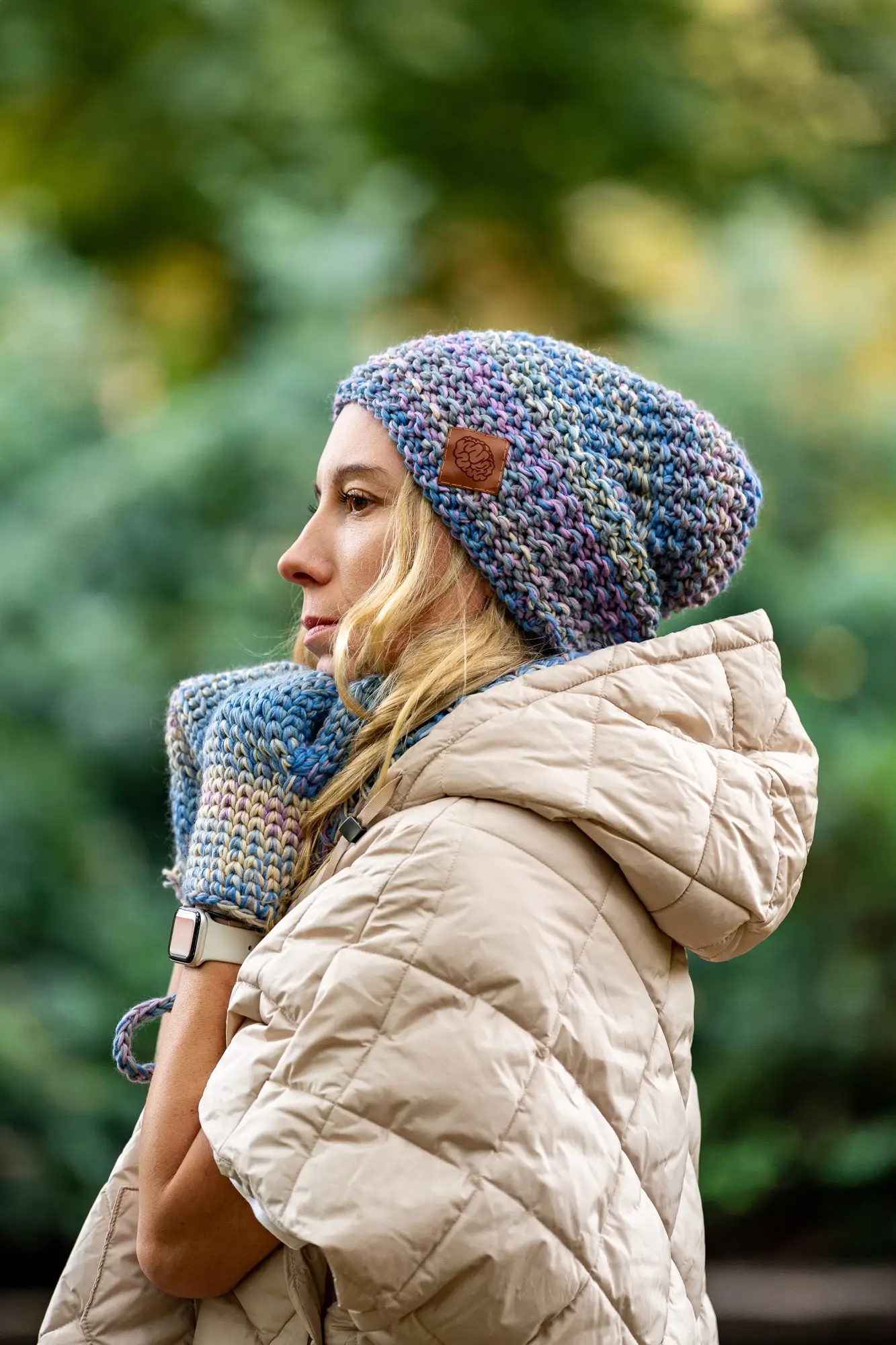 Czapka MERINO 100% Neverland "Pastele" + podszewka BAWEŁNA 238 czapka z pastelowych odnieciach