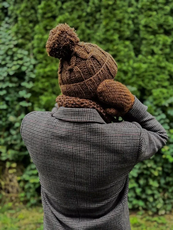Męska czapka MERINO Euforia "Brąz" 19 czapka z welny merino scaled 1
