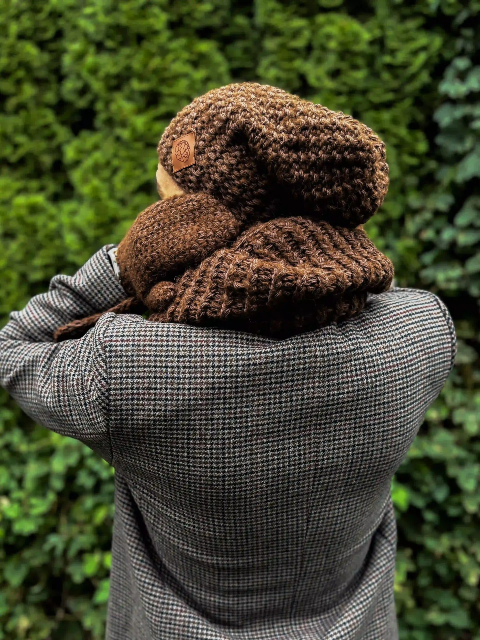 Męska czapka MERINO Neverland "Brąz" + podszewka JEDWAB 57 czapka zimno scaled 1