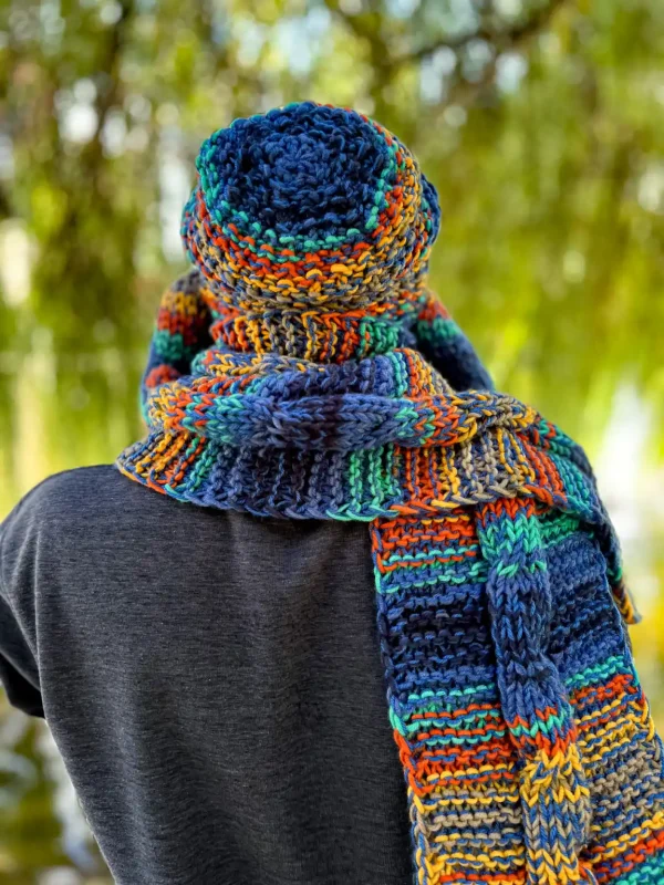 Męska czapka MERINO 50% "Górski potok" NEVERLAND 12 czapka z podszyciem