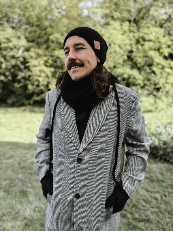 Męska czapka MERINO Explorer "Czarny" 17 czarna czapka meska zimowa scaled 1