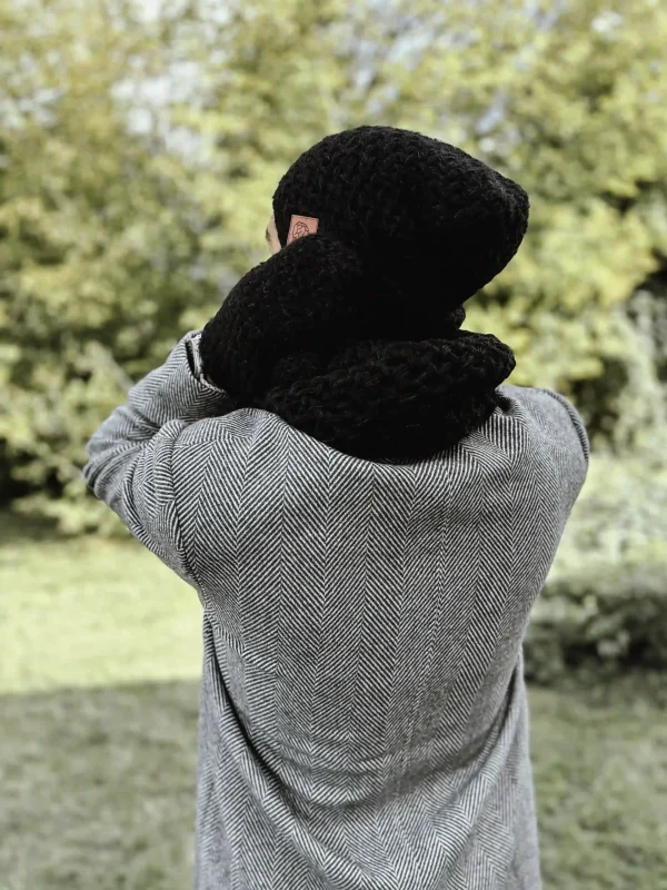 Męska czapka MERINO Explorer "Czarny" 12 czarna czapka zimowa meska merino scaled 1