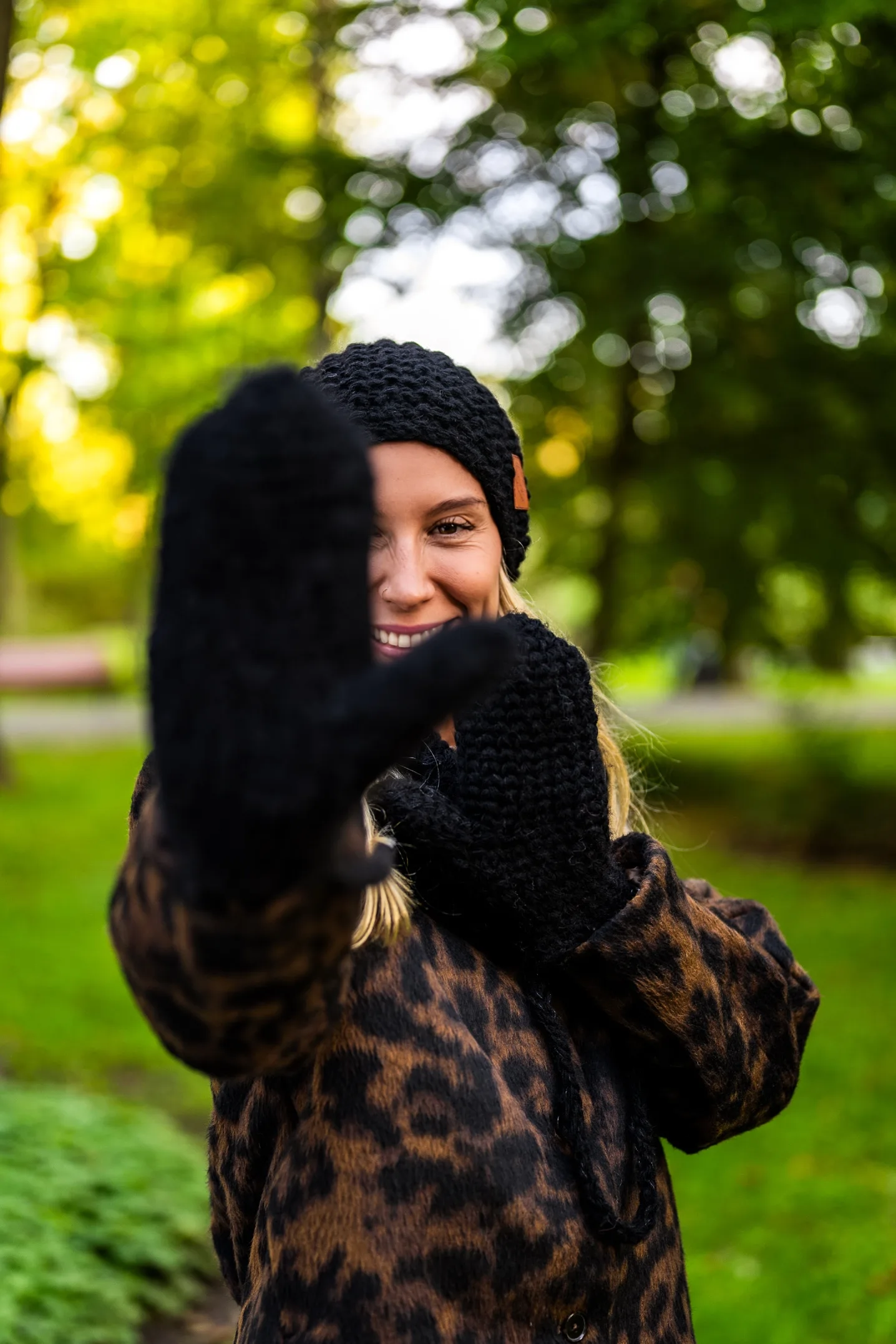 Rękawiczki MERINO "Czarny" 49 damskie rekawiczki merino