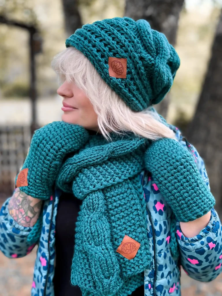 dlugi cieply szalik handmade