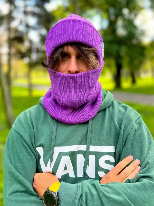 fioletowy szalik meski