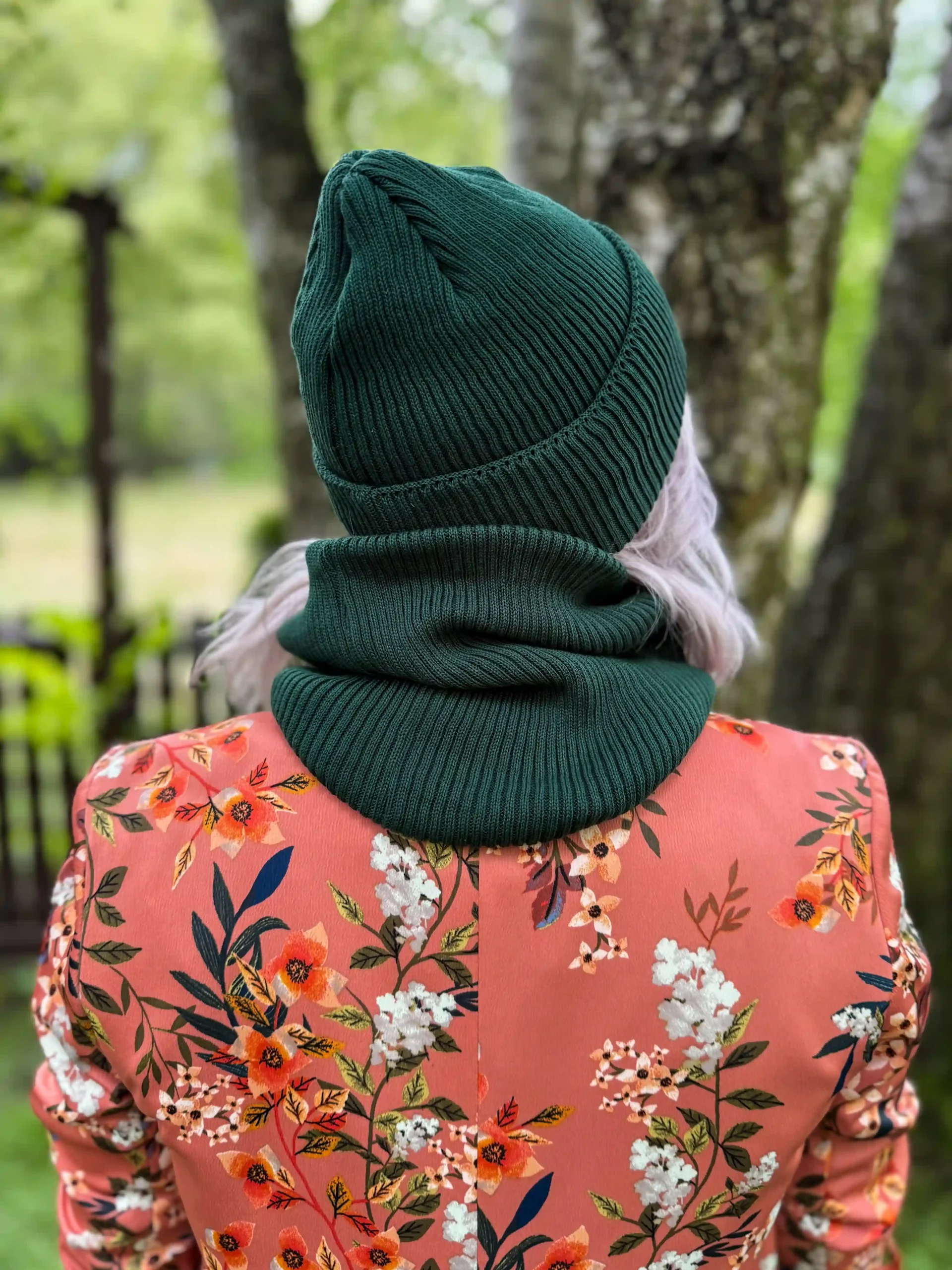 Bawełniana czapka beanie logo ekoskórka "Zielony" 167 fisherman beanie zielona scaled 1