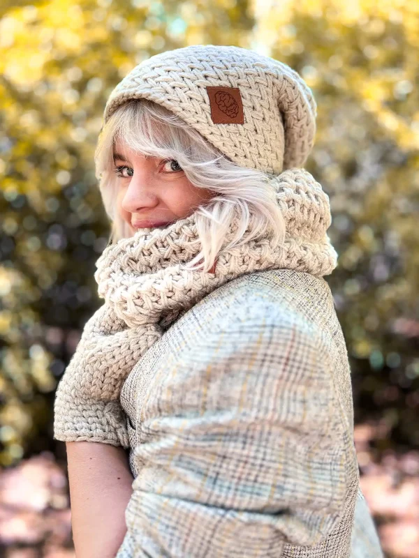 Ręcznie robiona czapka alpaka