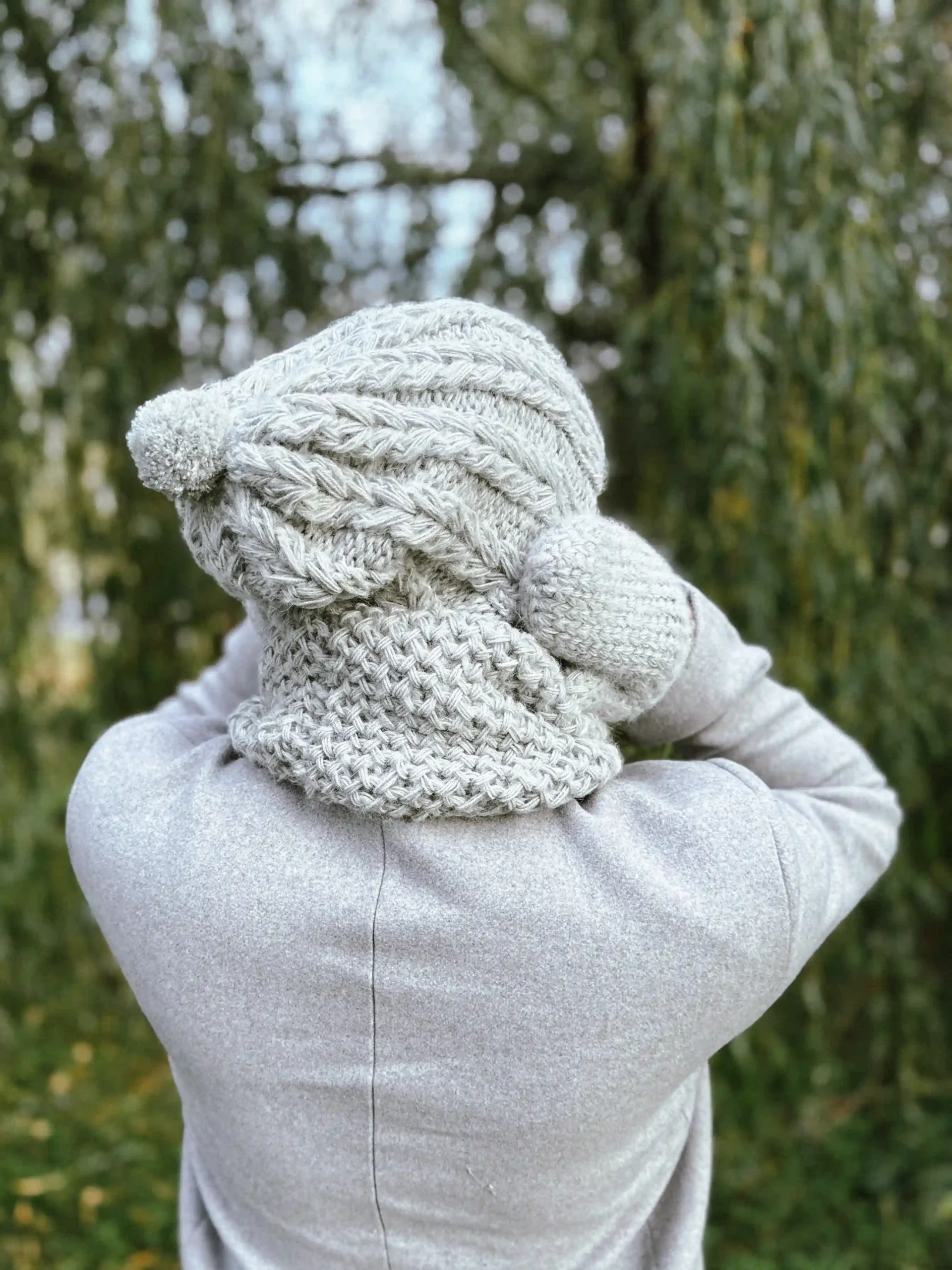 Męska czapka MERINO Smile "Wybielony szary" + podszewka JEDWAB 41 kaszmiar beanie scaled 1