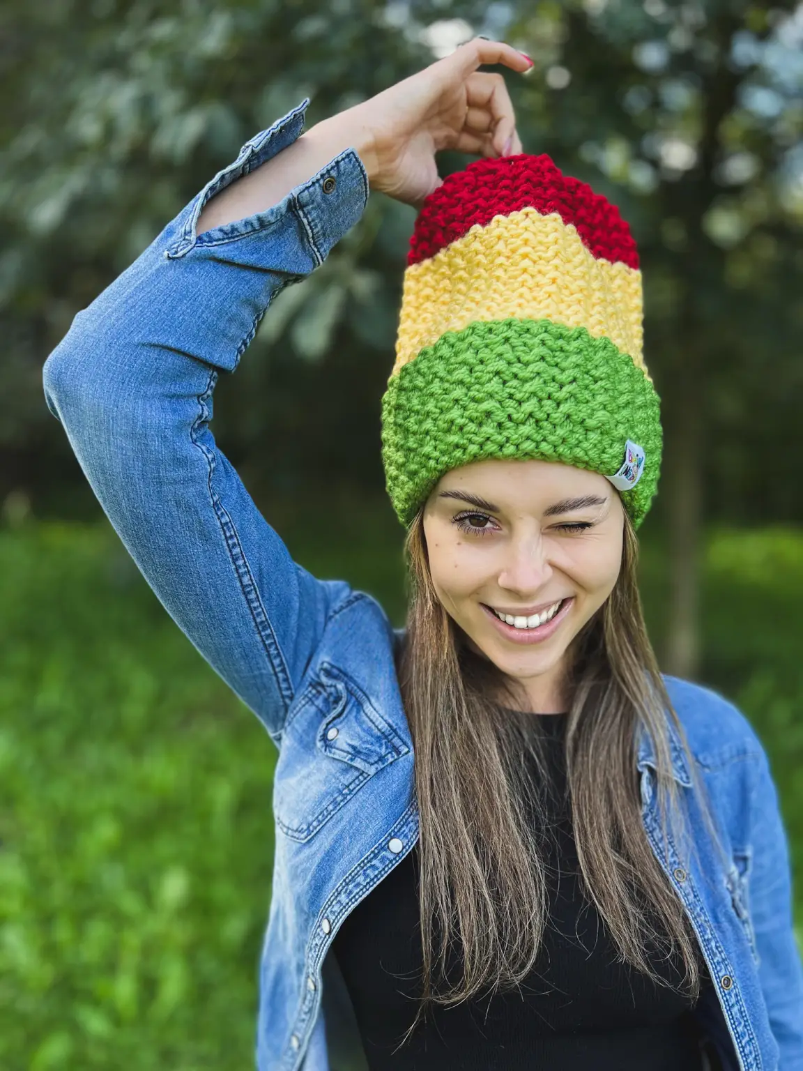 Czapka zimowa slouchy NEVERLAND "Reggae" 16 kolorowa ciepla zimowa czapka